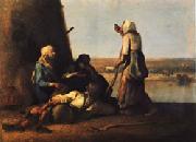 Jean Francois Millet The Haymakers' Rest oil painting reproduction